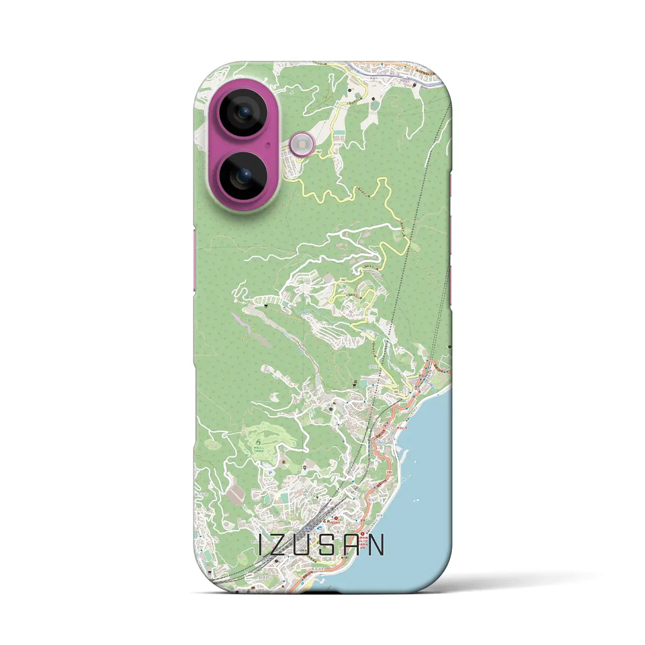 【伊豆山(静岡県)】地図柄iPhoneケース(バックカバータイプ)