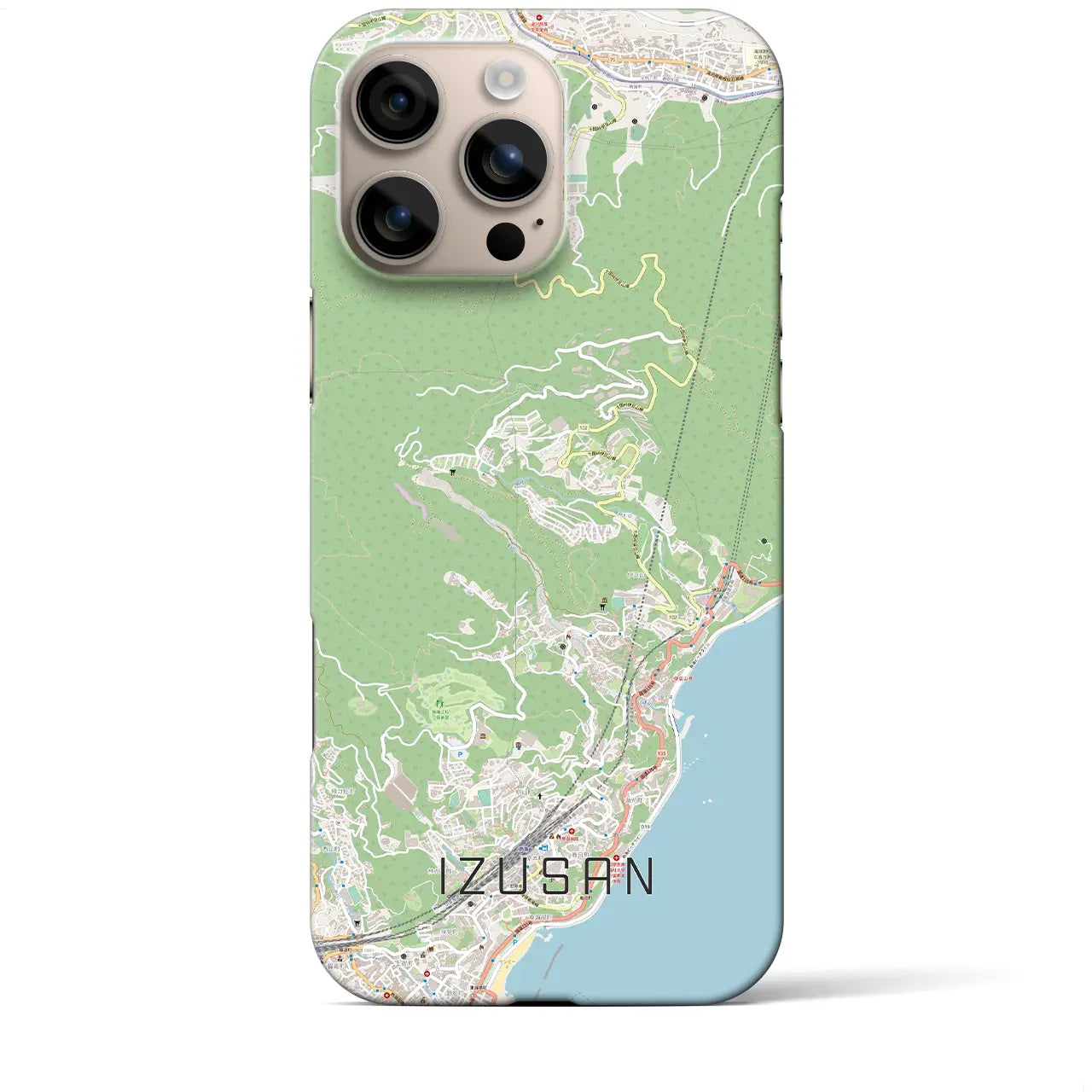 【伊豆山(静岡県)】地図柄iPhoneケース(バックカバータイプ)