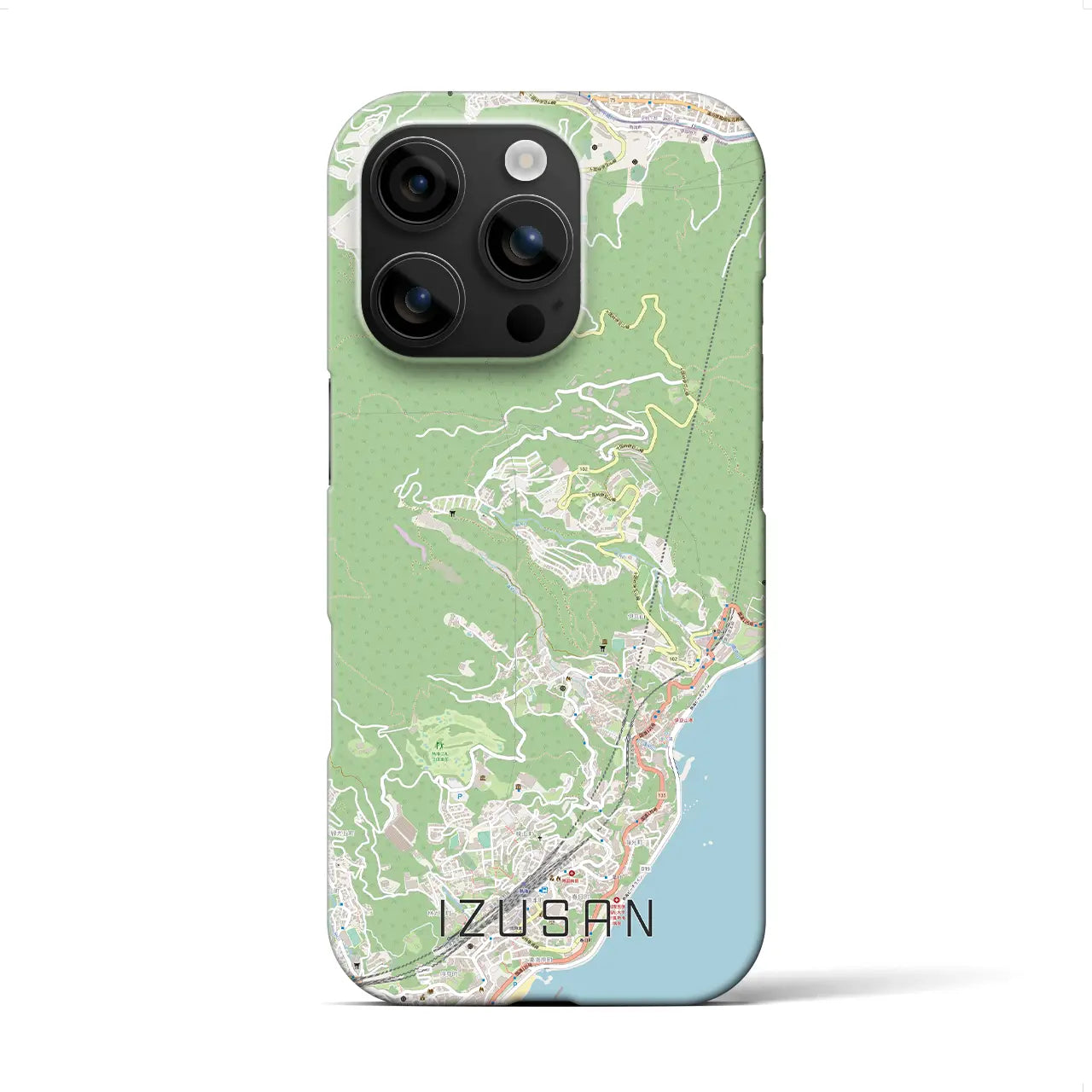 【伊豆山(静岡県)】地図柄iPhoneケース(バックカバータイプ)