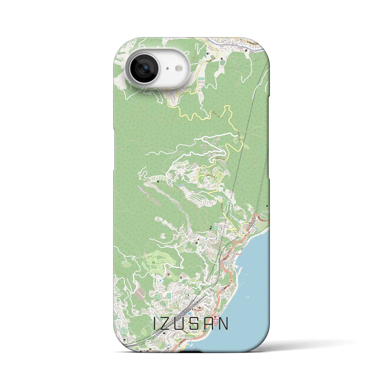 【伊豆山(静岡県)】地図柄iPhoneケース(バックカバータイプ)