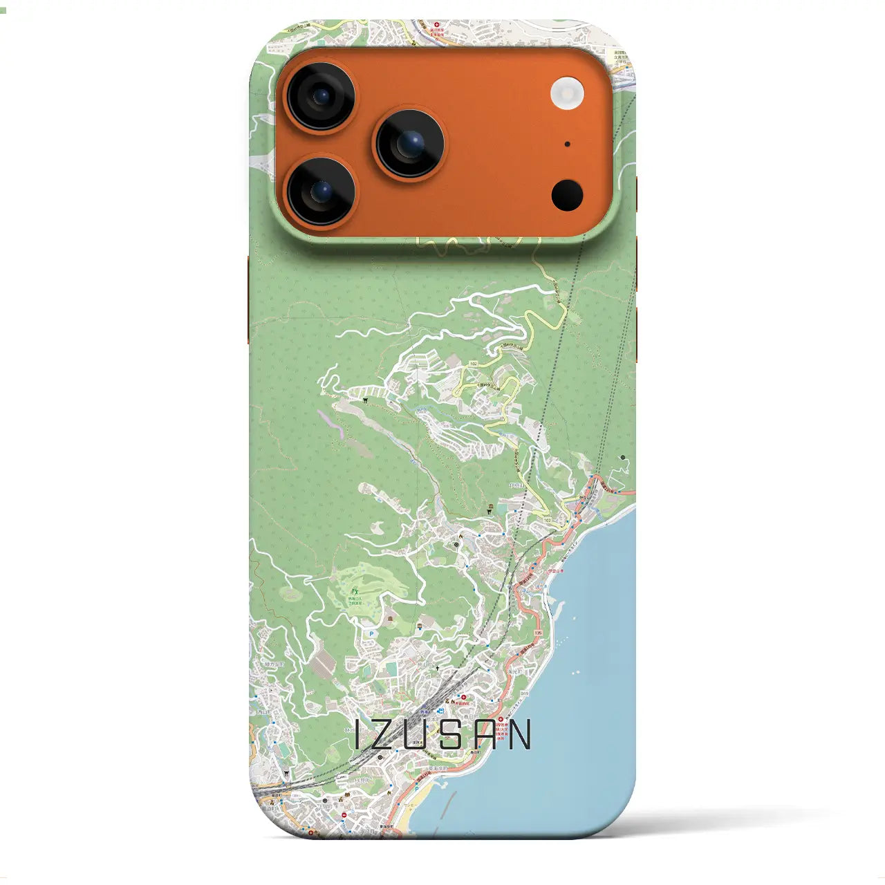 【伊豆山(静岡県)】地図柄iPhoneケース(バックカバータイプ)