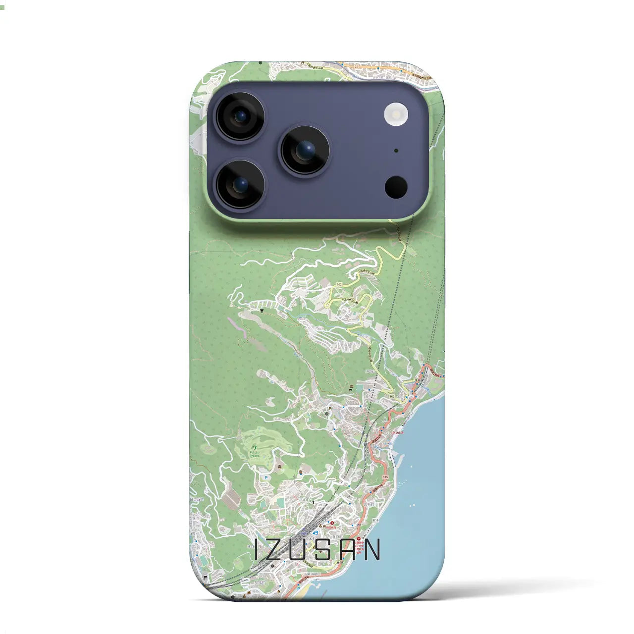 【伊豆山(静岡県)】地図柄iPhoneケース(バックカバータイプ)