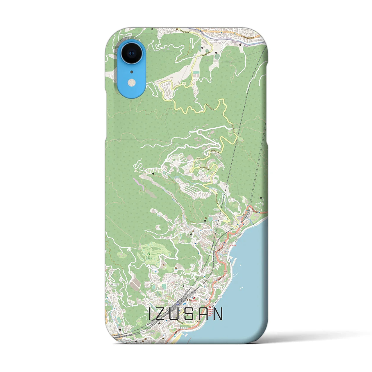 【伊豆山(静岡県)】地図柄iPhoneケース(バックカバータイプ)