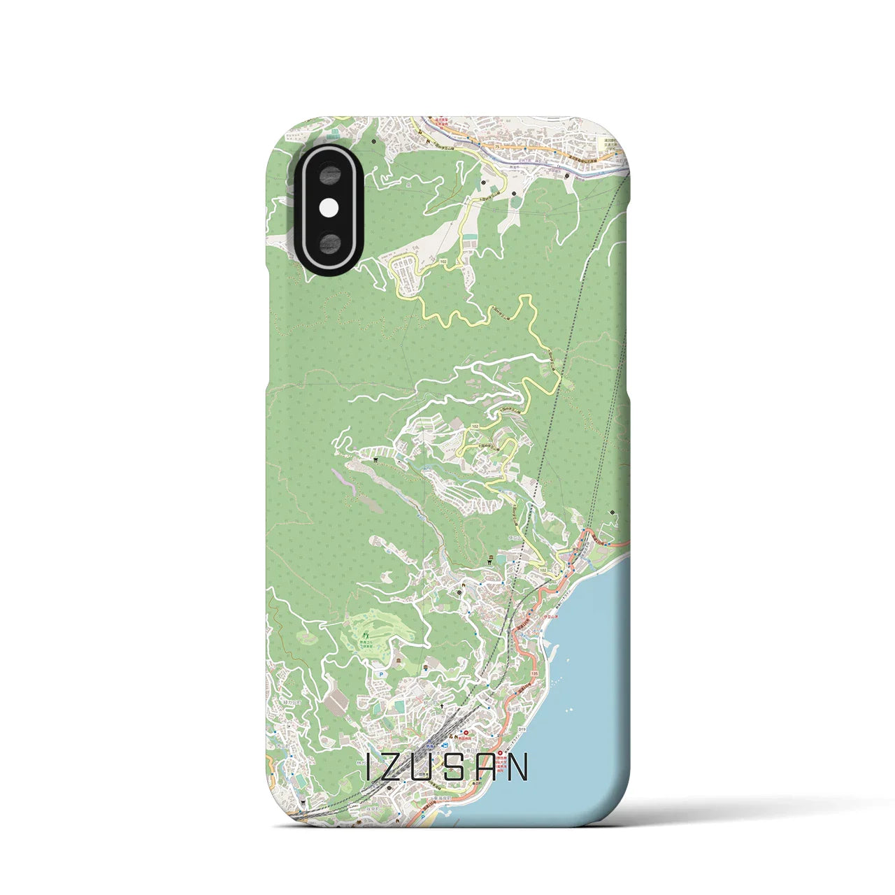 【伊豆山(静岡県)】地図柄iPhoneケース(バックカバータイプ)