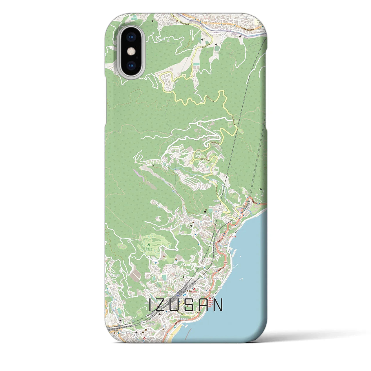 【伊豆山(静岡県)】地図柄iPhoneケース(バックカバータイプ)