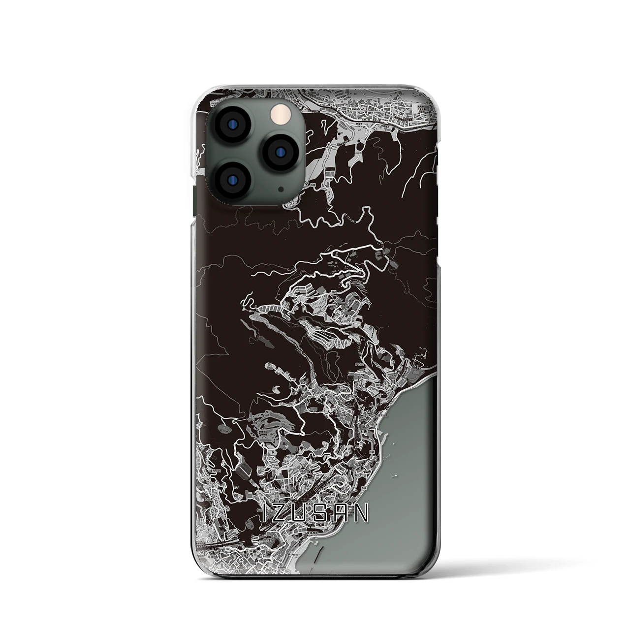 【伊豆山(静岡県)】地図柄iPhoneケース(クリアタイプ)