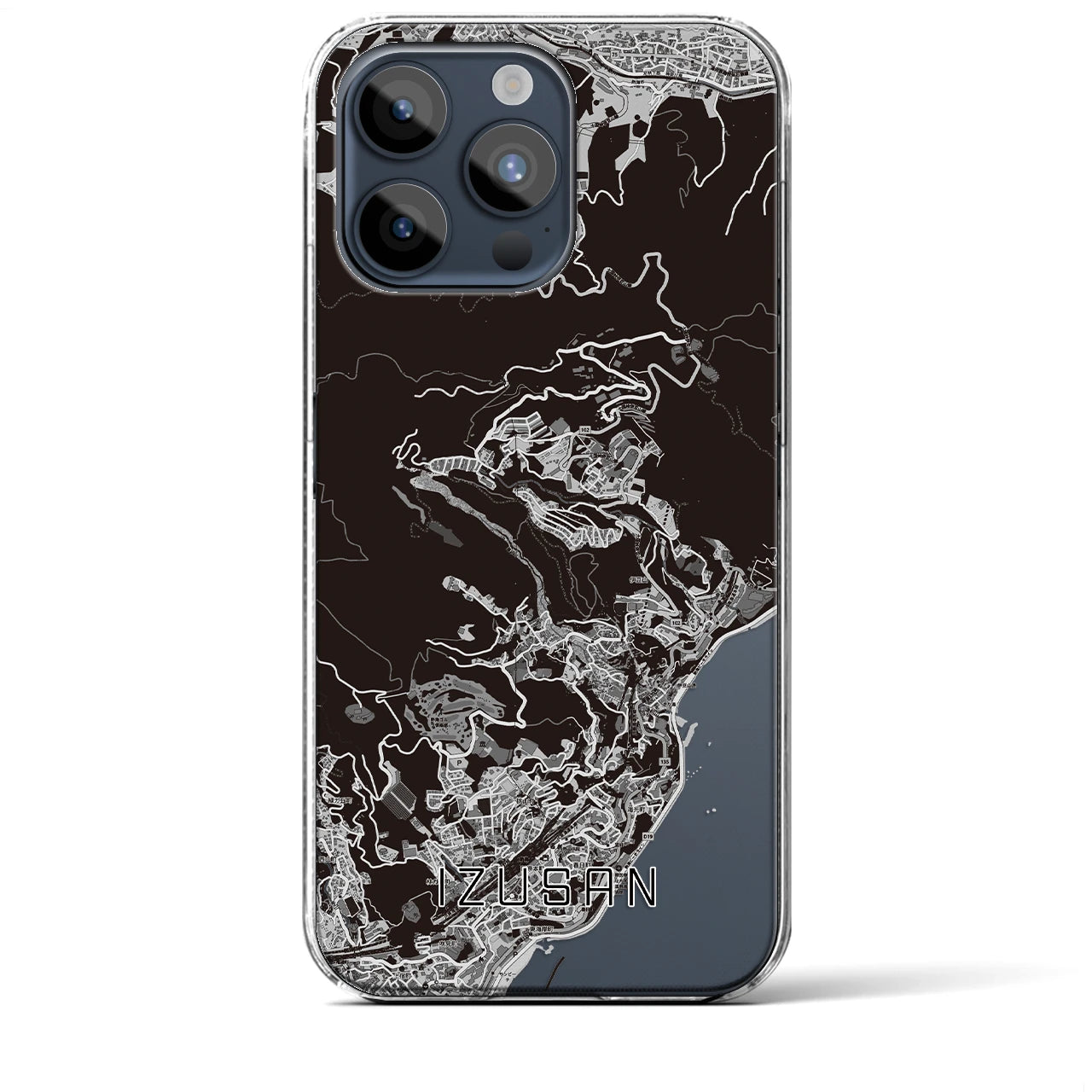 【伊豆山(静岡県)】地図柄iPhoneケース(クリアタイプ)