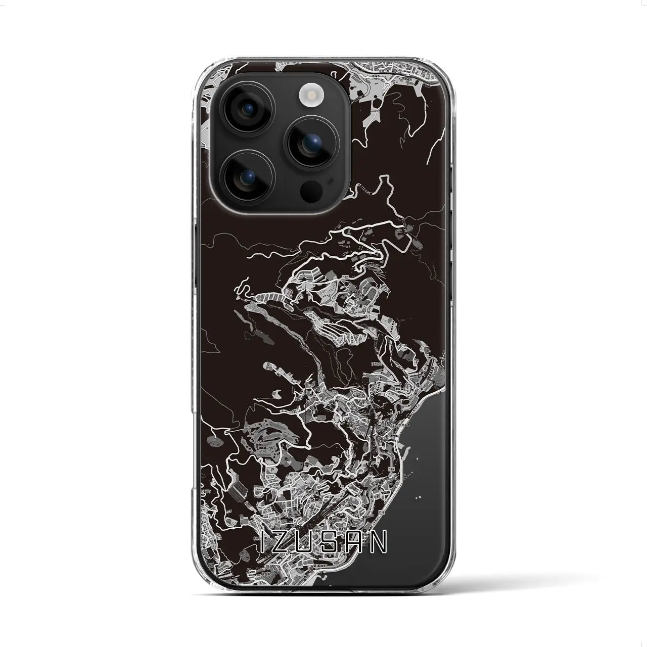 【伊豆山(静岡県)】地図柄iPhoneケース(クリアタイプ)