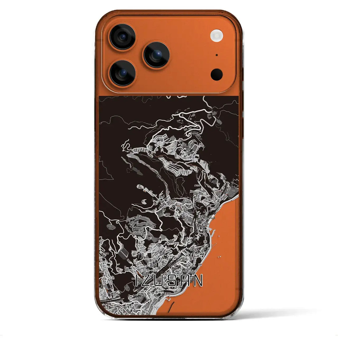 【伊豆山(静岡県)】地図柄iPhoneケース(クリアタイプ)