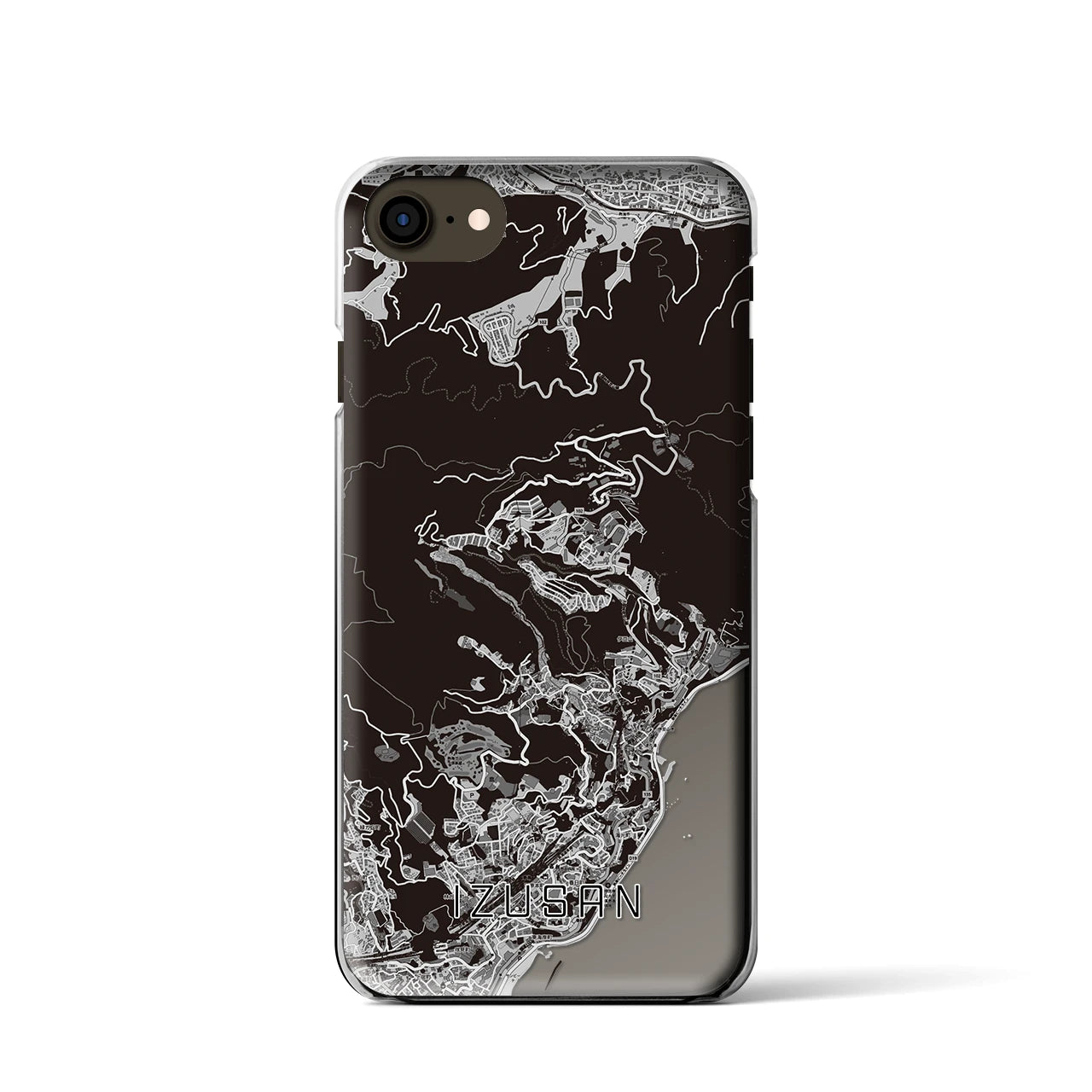 【伊豆山(静岡県)】地図柄iPhoneケース(クリアタイプ)