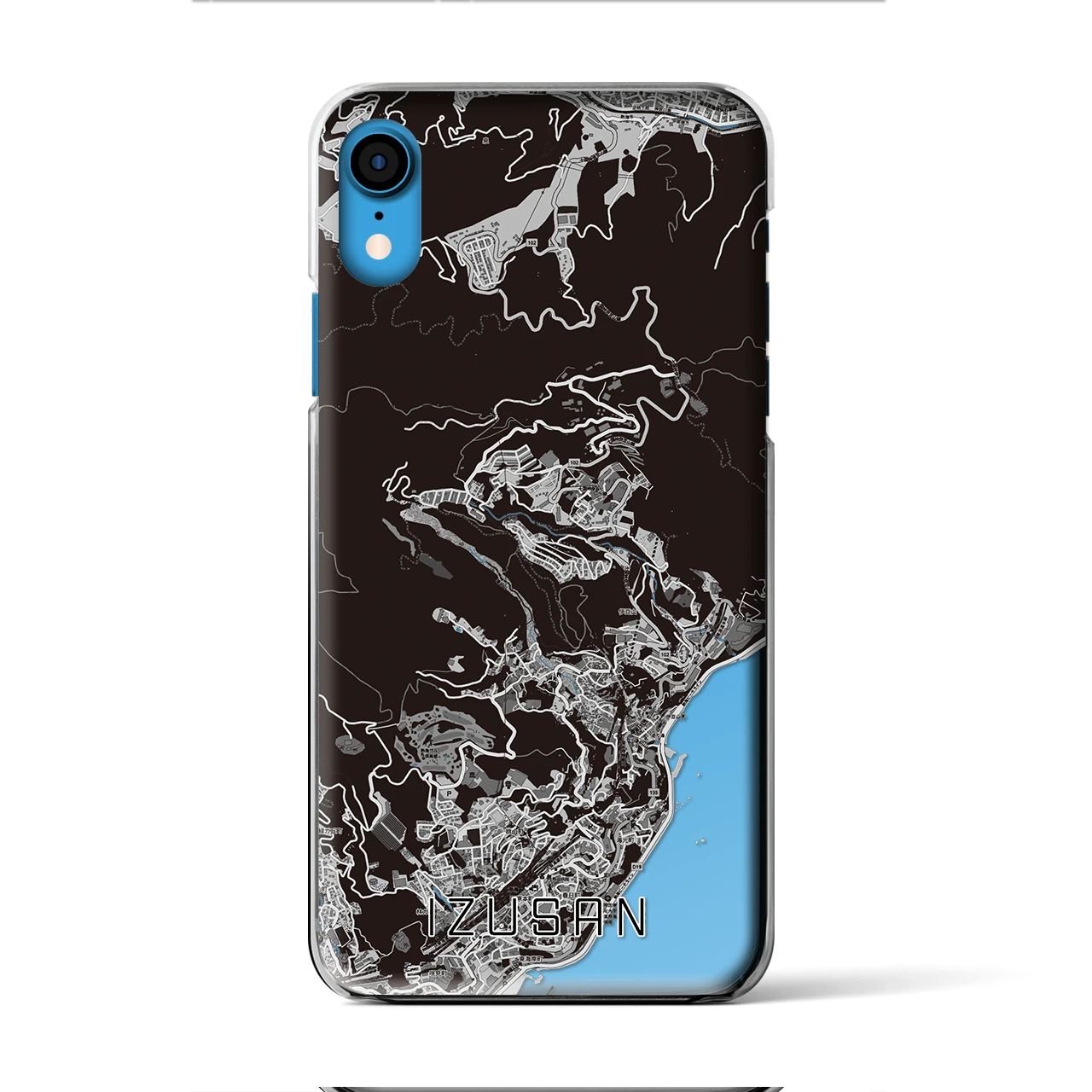 【伊豆山(静岡県)】地図柄iPhoneケース(クリアタイプ)