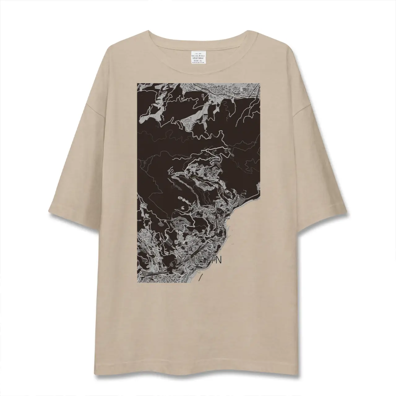 【伊豆山(静岡県)】地図柄ビッグシルエットTシャツ