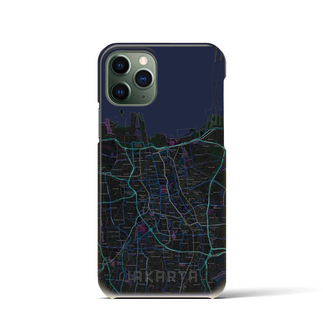 【ジャカルタ(インドネシア)】地図柄iPhoneケース(バックカバータイプ)