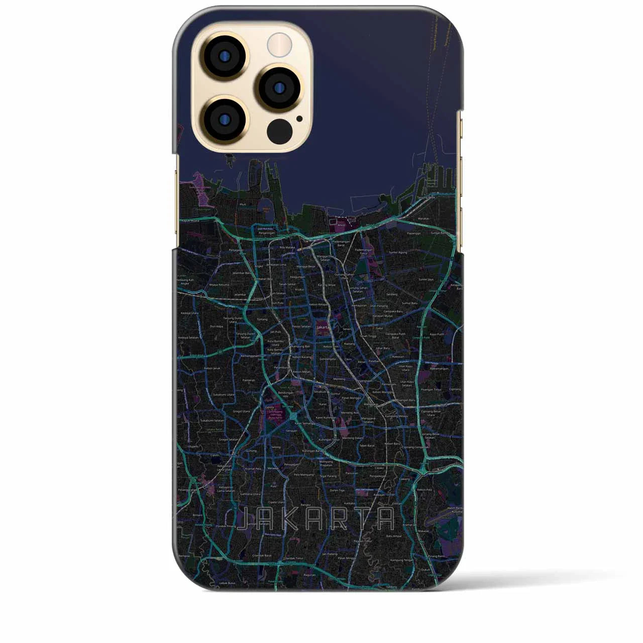 【ジャカルタ(インドネシア)】地図柄iPhoneケース(バックカバータイプ)