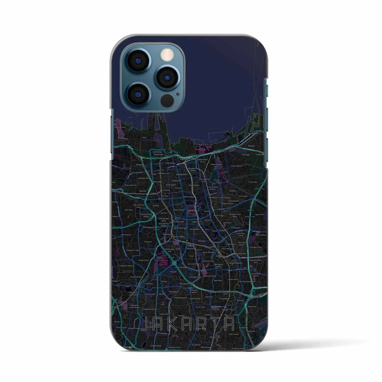 【ジャカルタ(インドネシア)】地図柄iPhoneケース(バックカバータイプ)