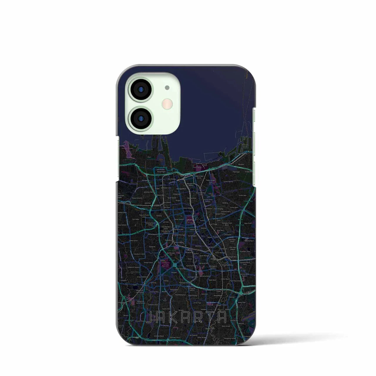 【ジャカルタ(インドネシア)】地図柄iPhoneケース(バックカバータイプ)