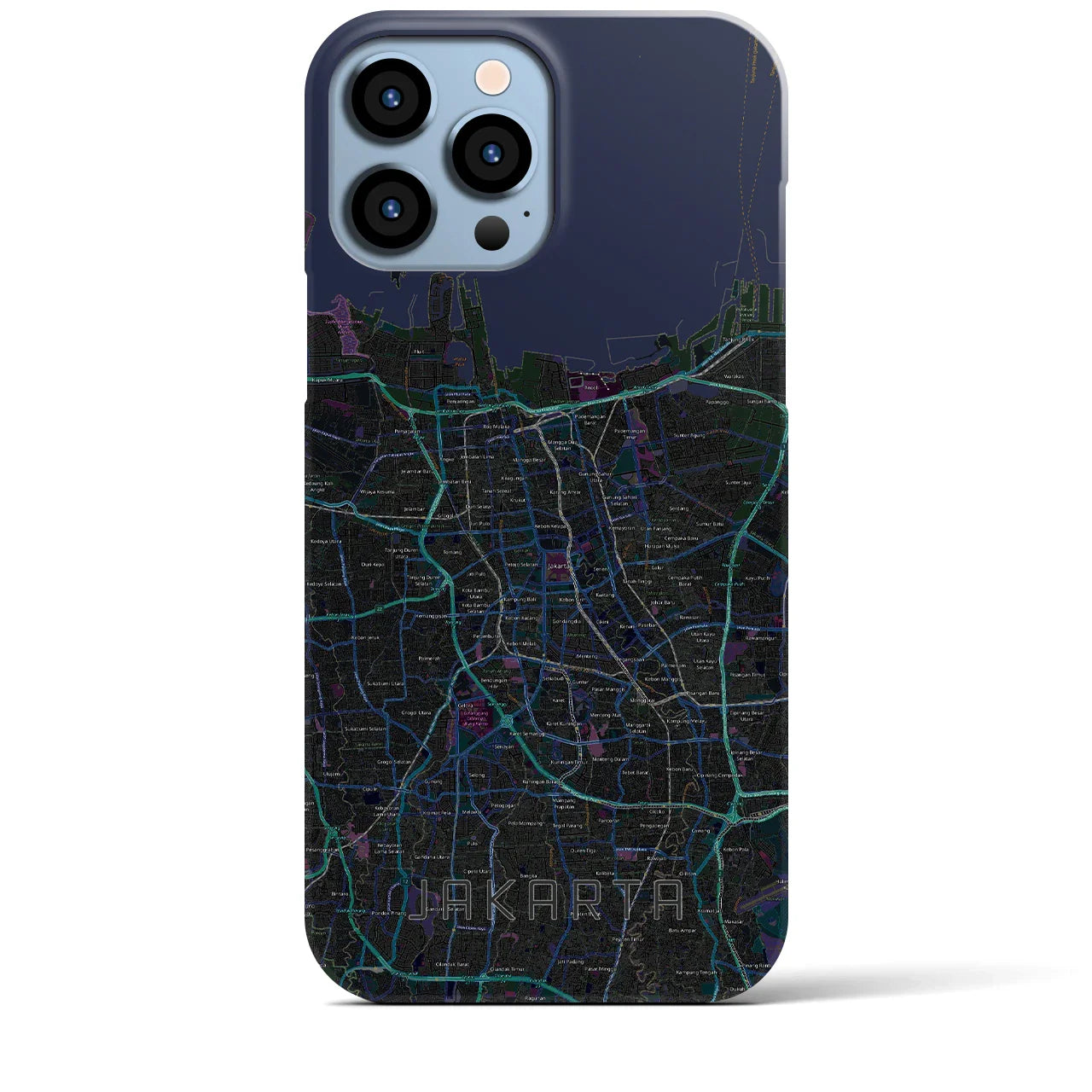 【ジャカルタ(インドネシア)】地図柄iPhoneケース(バックカバータイプ)