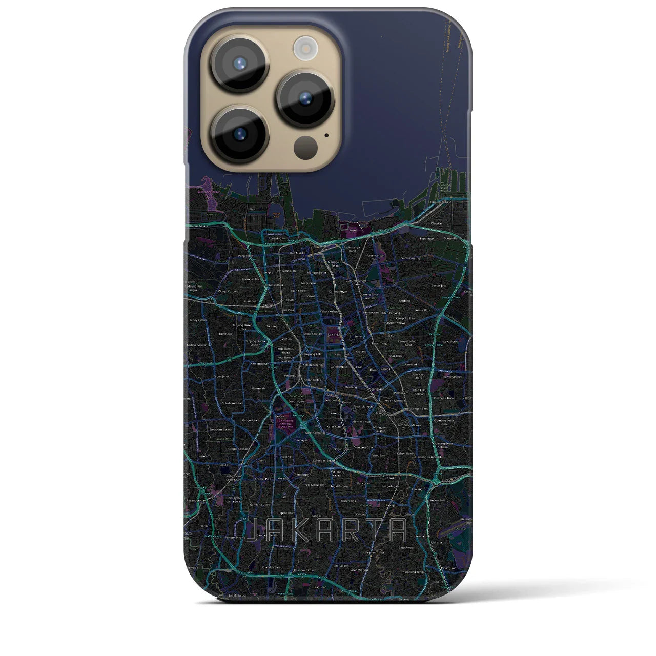 【ジャカルタ(インドネシア)】地図柄iPhoneケース(バックカバータイプ)