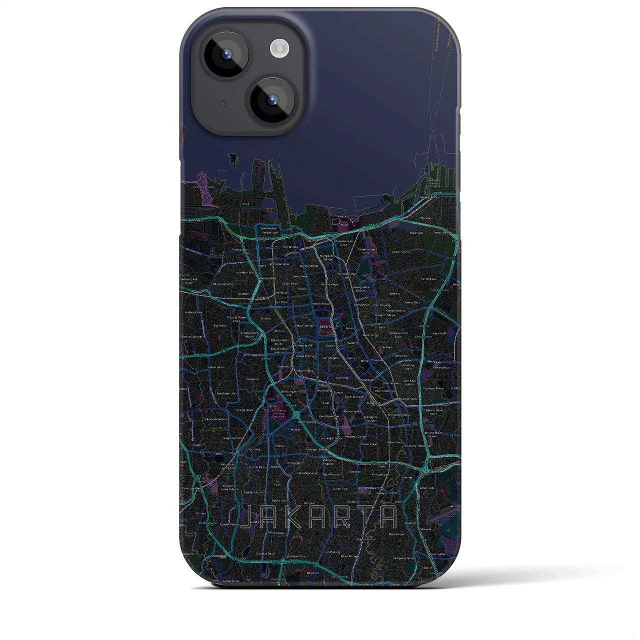 【ジャカルタ(インドネシア)】地図柄iPhoneケース(バックカバータイプ)