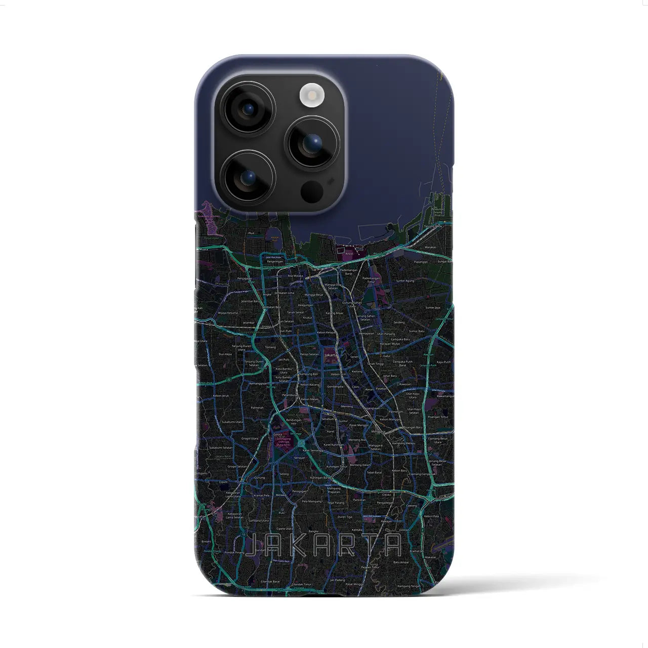 【ジャカルタ(インドネシア)】地図柄iPhoneケース(バックカバータイプ)