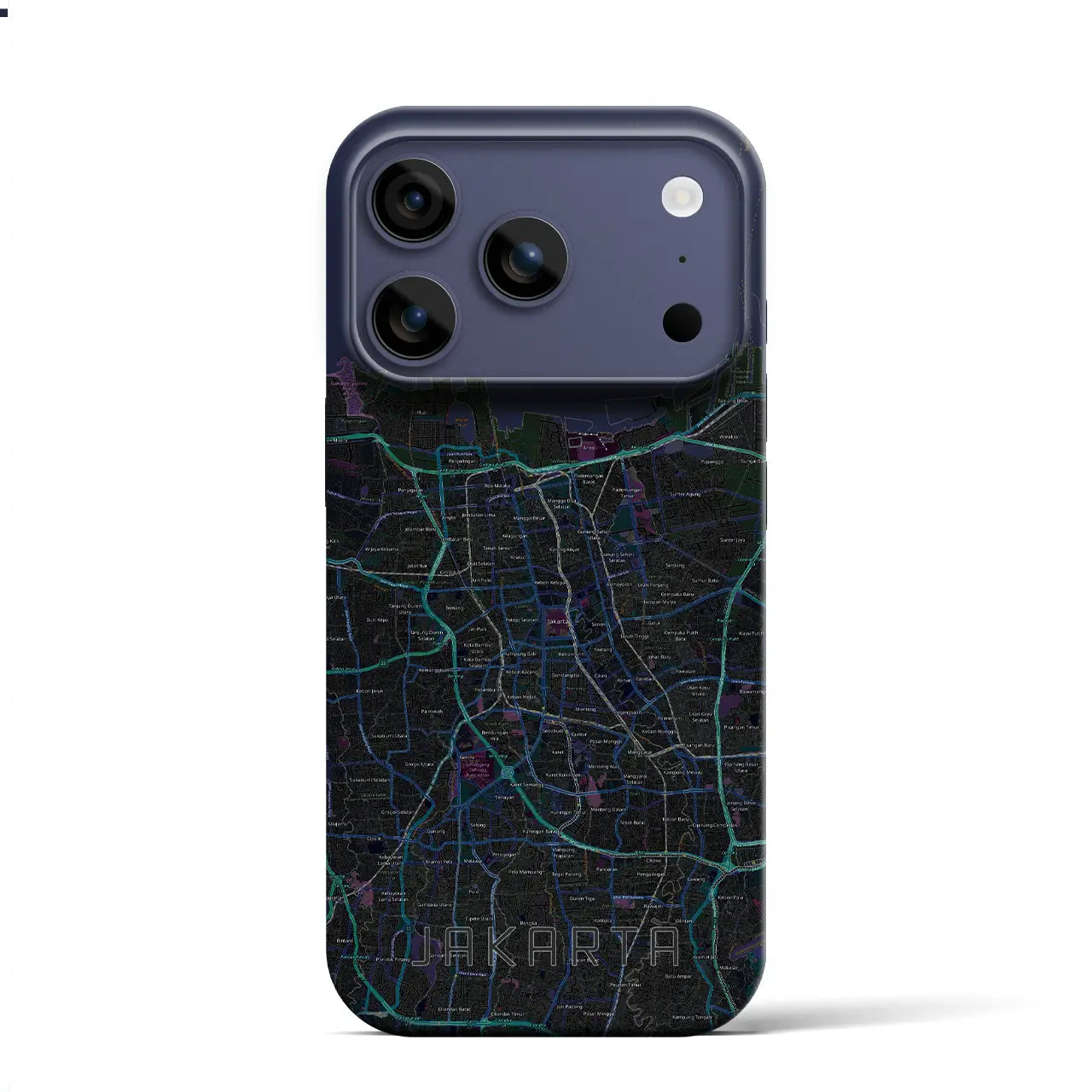 【ジャカルタ(インドネシア)】地図柄iPhoneケース(バックカバータイプ)