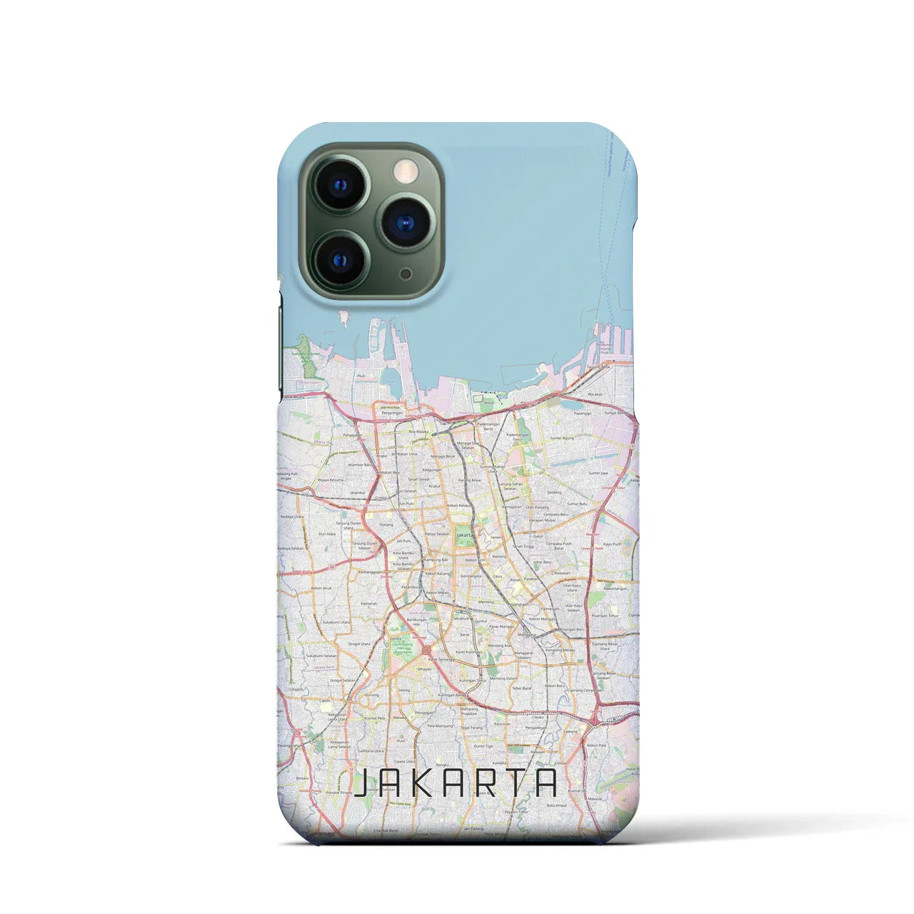 【ジャカルタ(インドネシア)】地図柄iPhoneケース(バックカバータイプ)