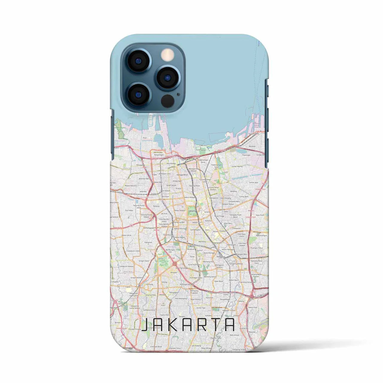 【ジャカルタ(インドネシア)】地図柄iPhoneケース(バックカバータイプ)