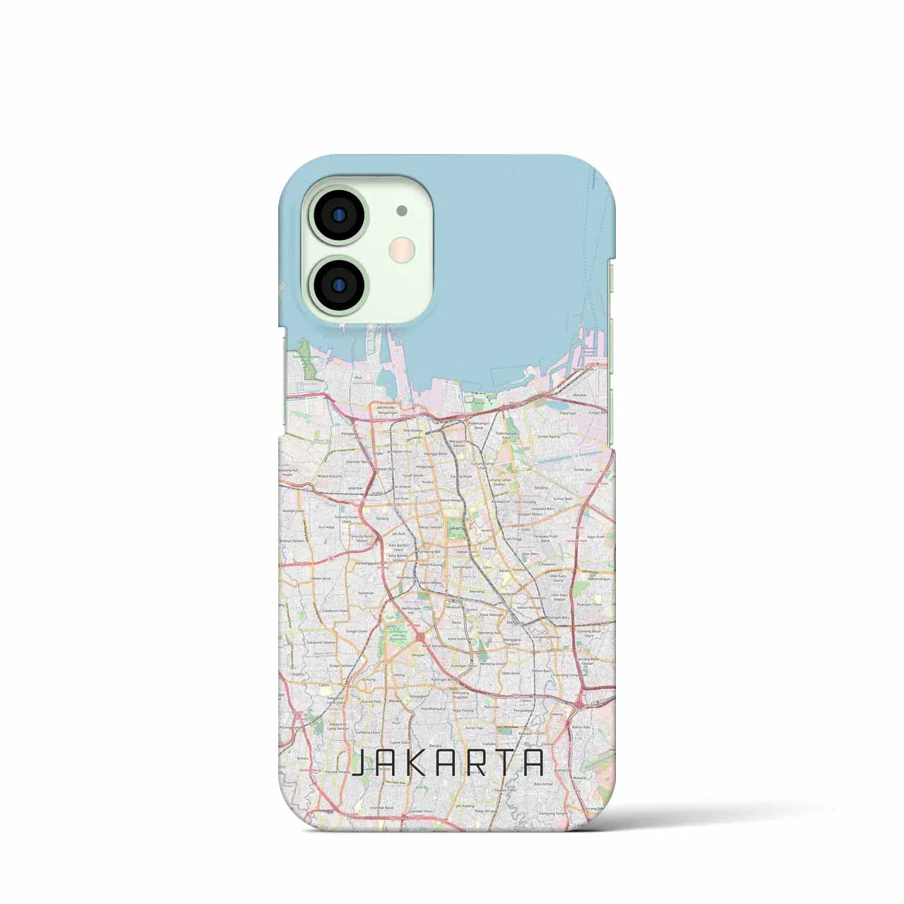 【ジャカルタ(インドネシア)】地図柄iPhoneケース(バックカバータイプ)