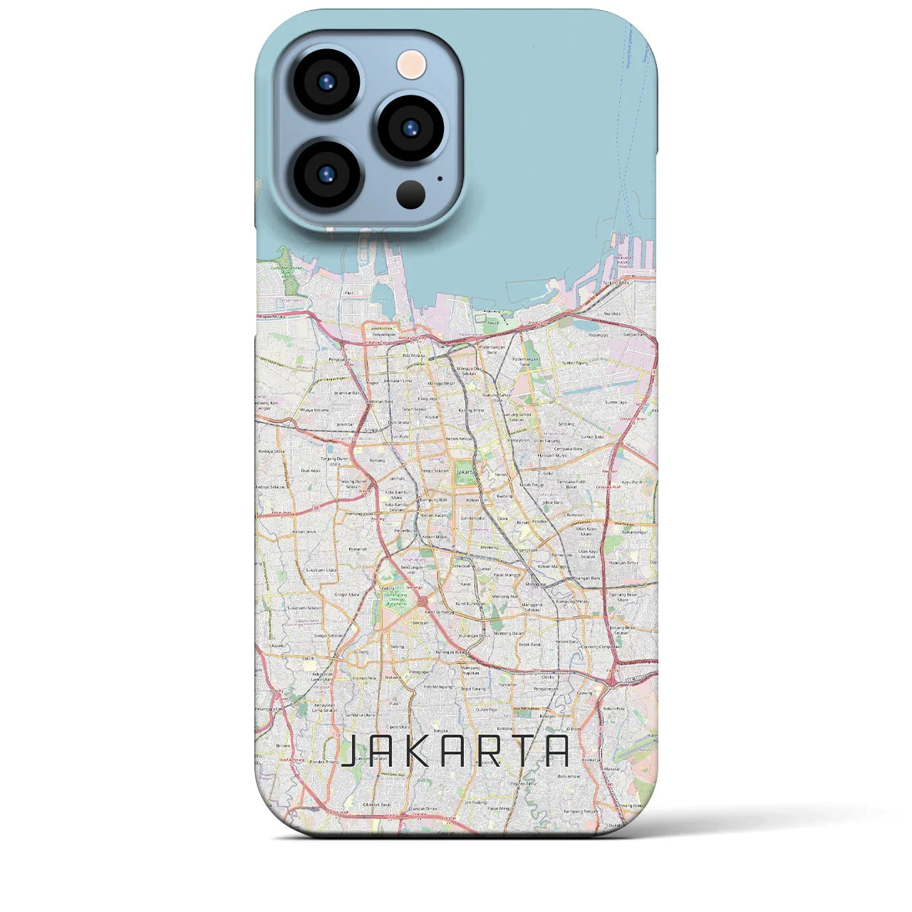 【ジャカルタ(インドネシア)】地図柄iPhoneケース(バックカバータイプ)