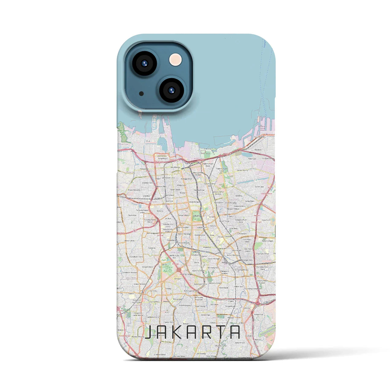 【ジャカルタ(インドネシア)】地図柄iPhoneケース(バックカバータイプ)