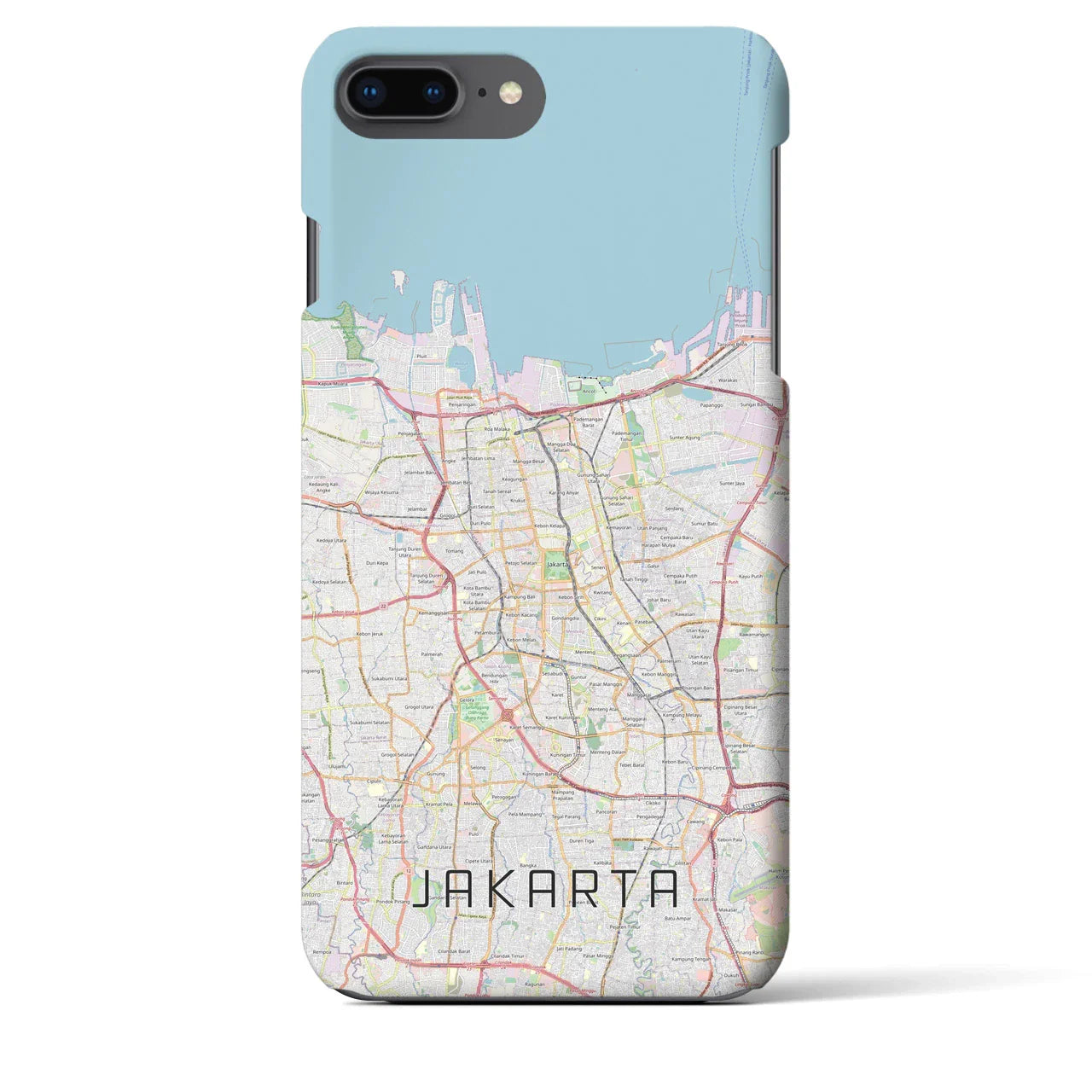 【ジャカルタ(インドネシア)】地図柄iPhoneケース(バックカバータイプ)