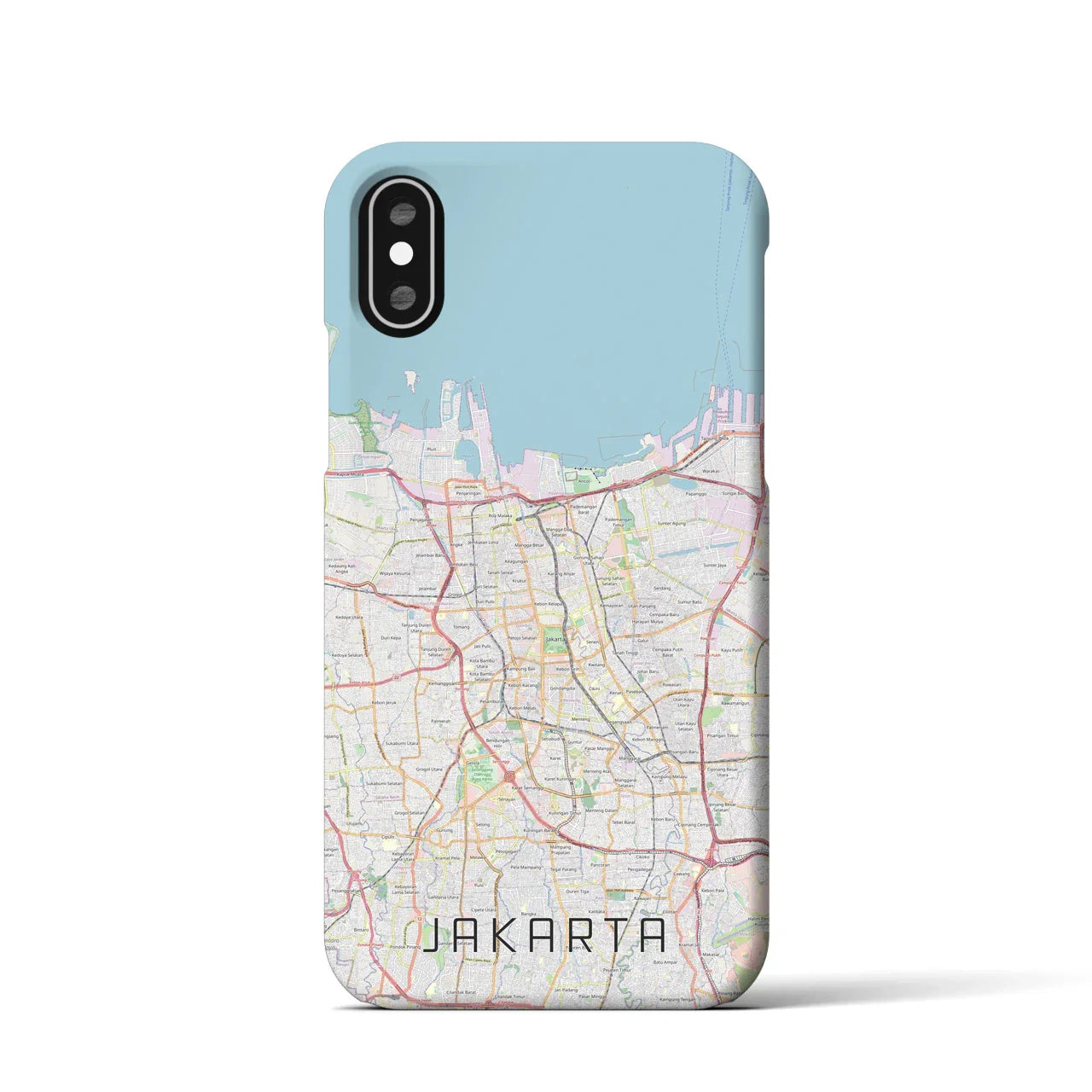 【ジャカルタ(インドネシア)】地図柄iPhoneケース(バックカバータイプ)