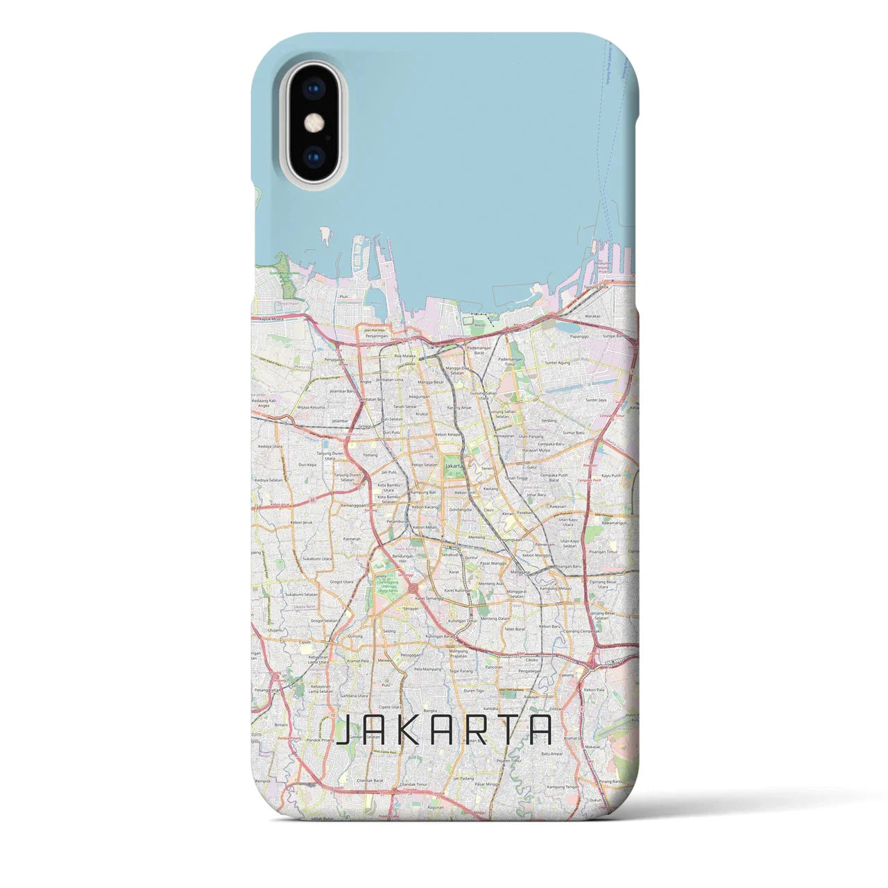 【ジャカルタ(インドネシア)】地図柄iPhoneケース(バックカバータイプ)