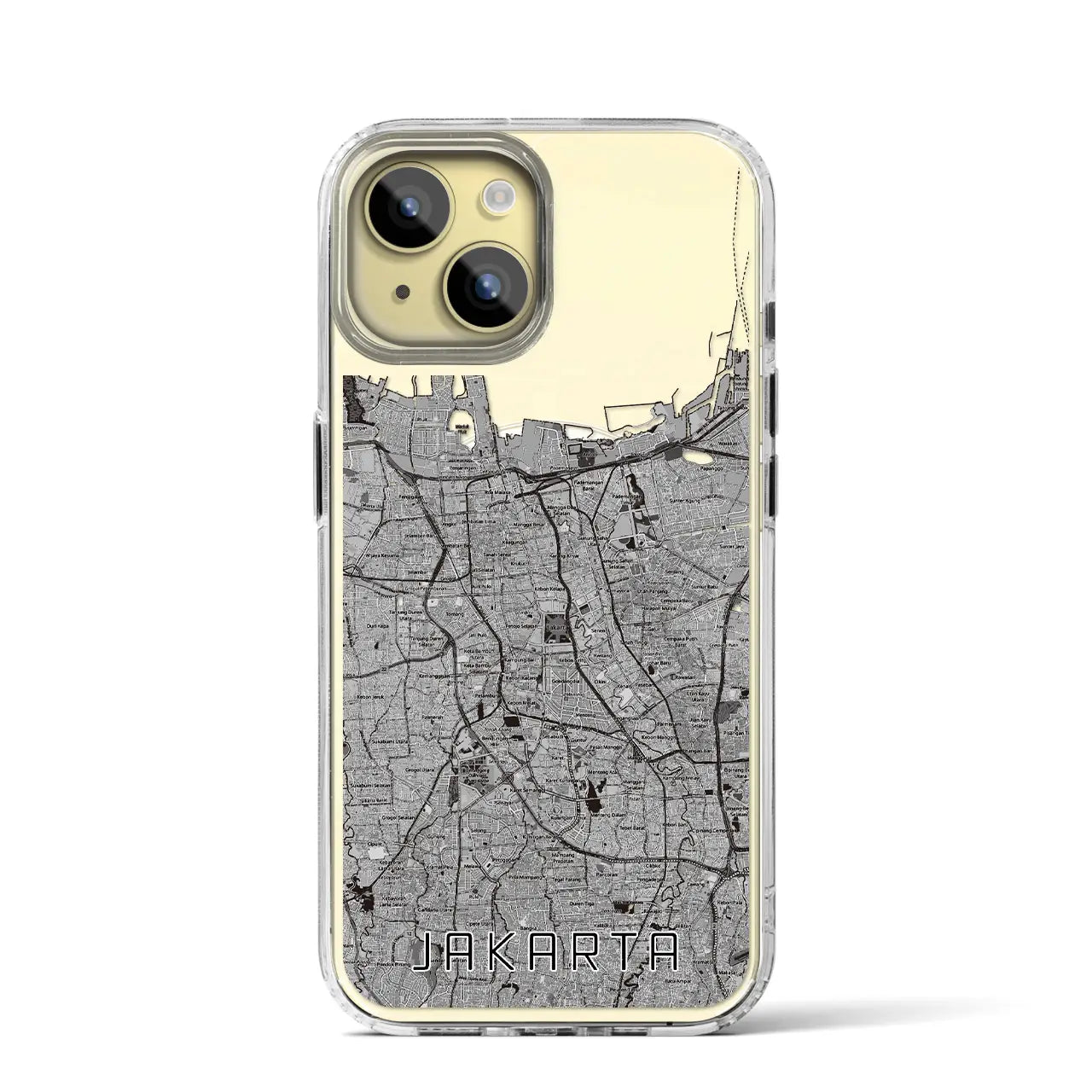 【ジャカルタ(インドネシア)】地図柄iPhoneケース(MagSafeタイプ)