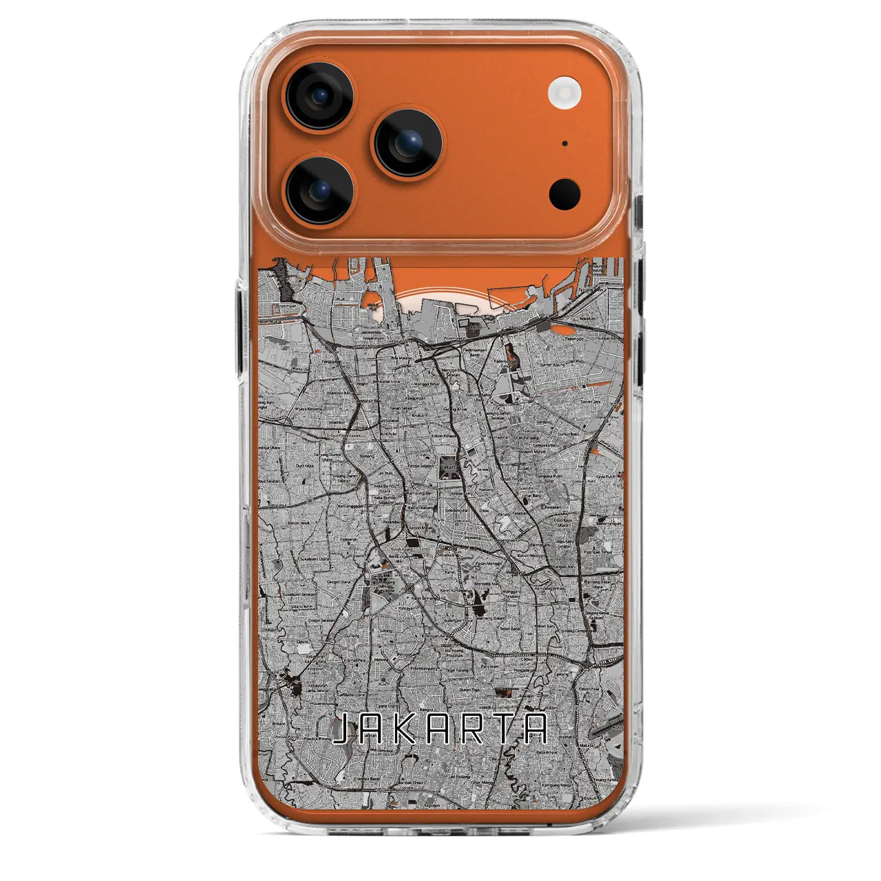 【ジャカルタ(インドネシア)】地図柄iPhoneケース(MagSafeタイプ)