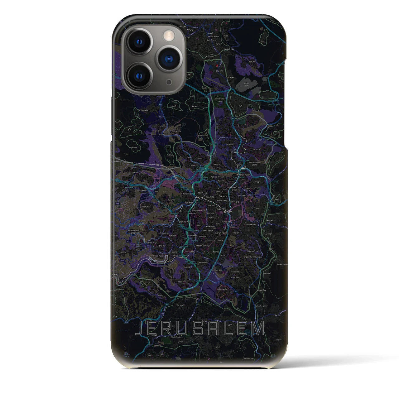 【エルサレム(イスラエル)】地図柄iPhoneケース(バックカバータイプ)
