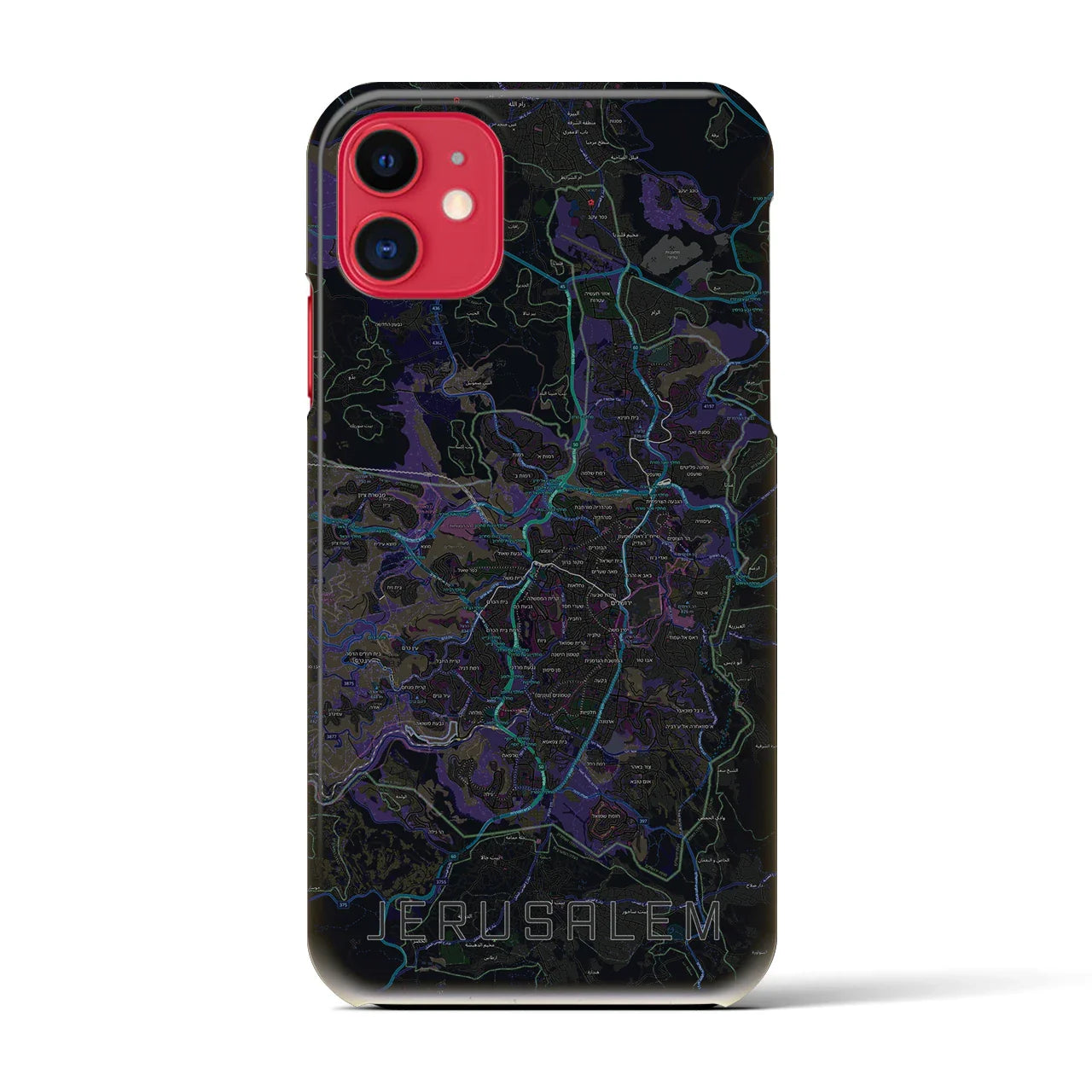 【エルサレム(イスラエル)】地図柄iPhoneケース(バックカバータイプ)