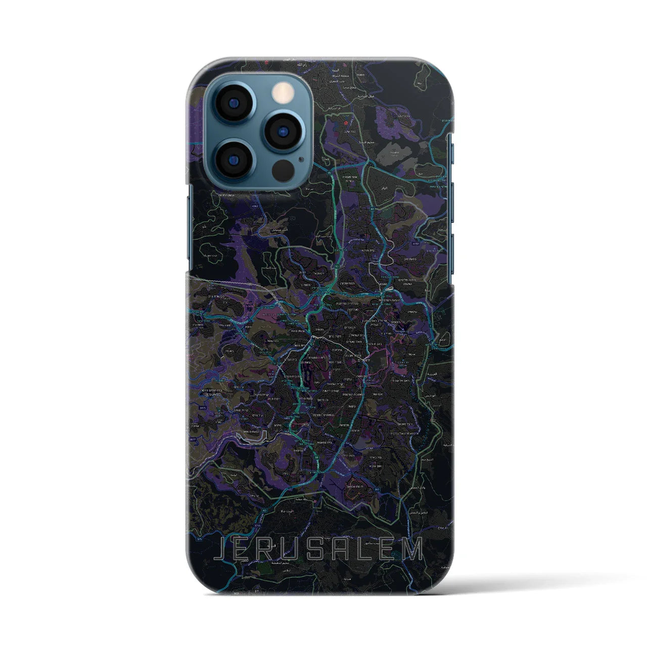 【エルサレム(イスラエル)】地図柄iPhoneケース(バックカバータイプ)