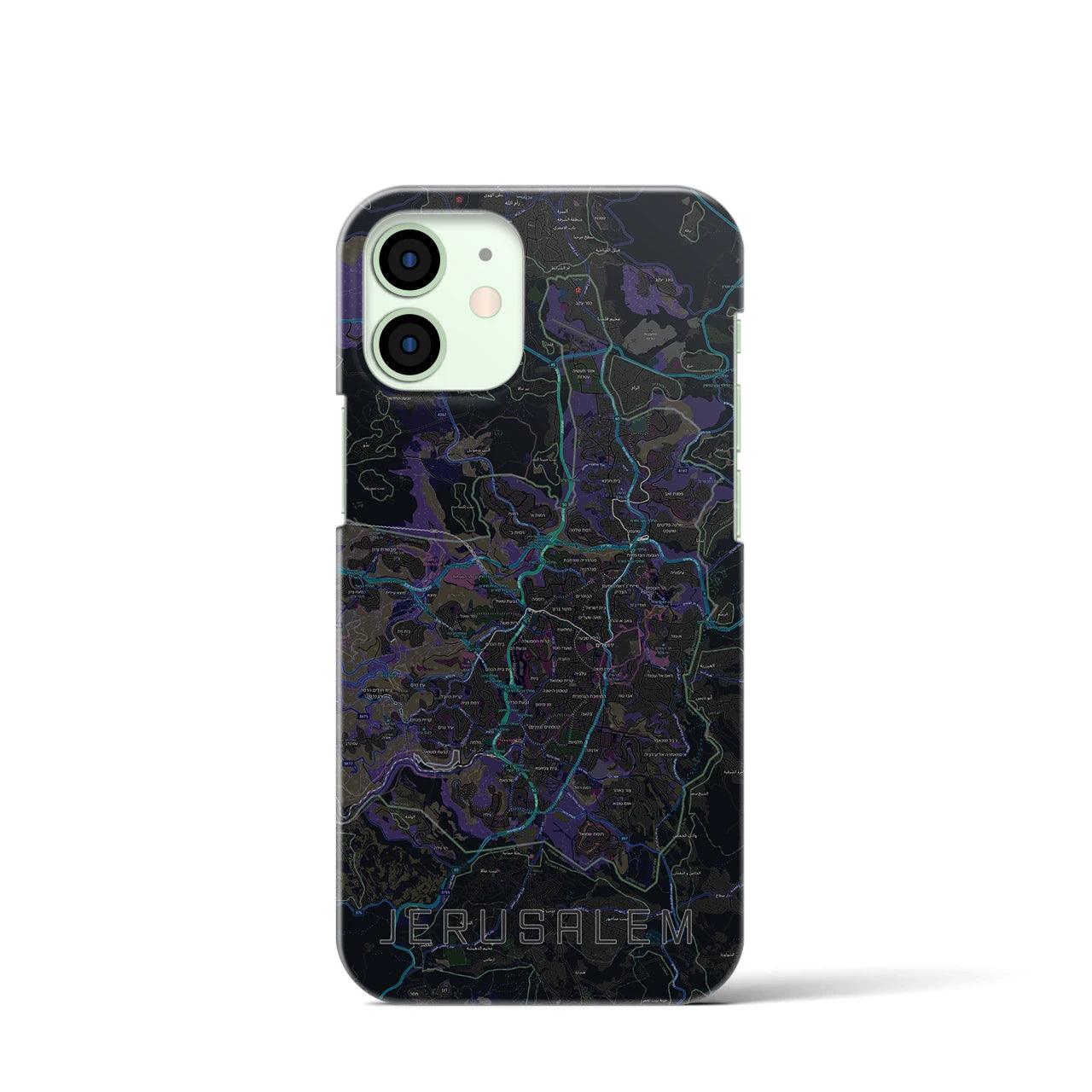 【エルサレム(イスラエル)】地図柄iPhoneケース(バックカバータイプ)