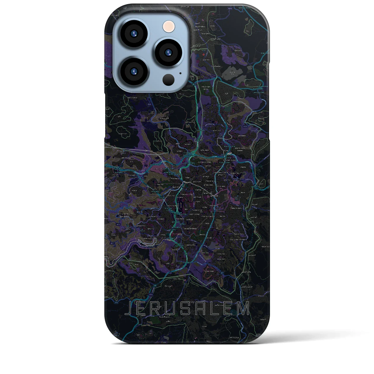 【エルサレム(イスラエル)】地図柄iPhoneケース(バックカバータイプ)
