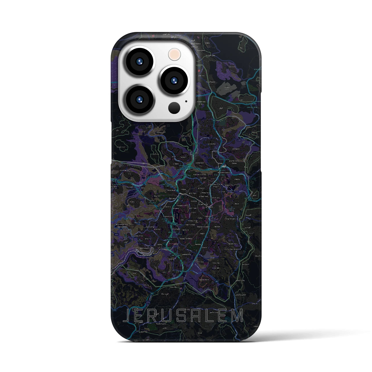 【エルサレム(イスラエル)】地図柄iPhoneケース(バックカバータイプ)
