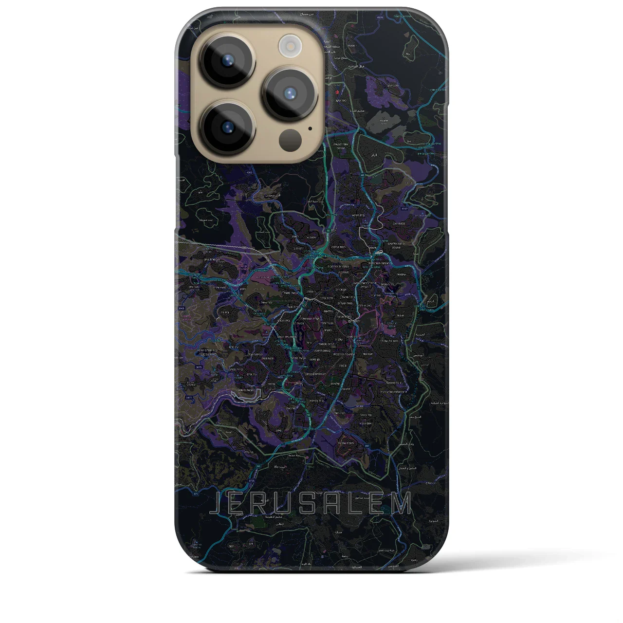 【エルサレム(イスラエル)】地図柄iPhoneケース(バックカバータイプ)