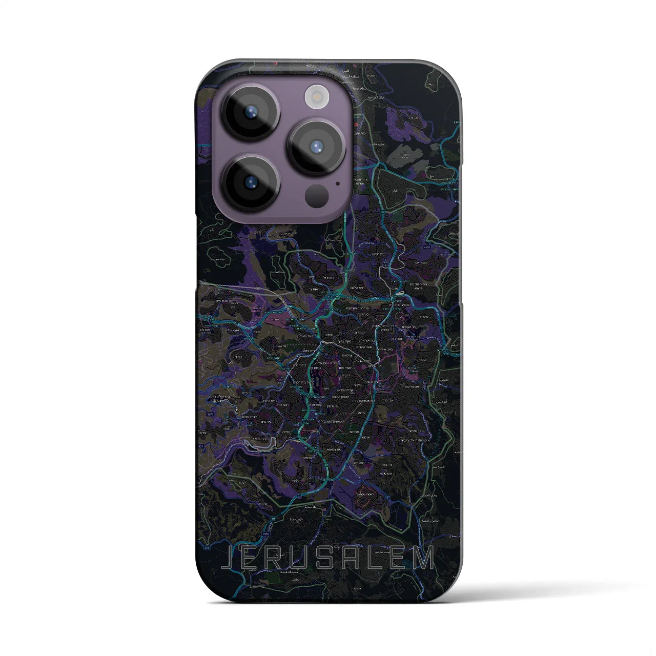 【エルサレム(イスラエル)】地図柄iPhoneケース(バックカバータイプ)