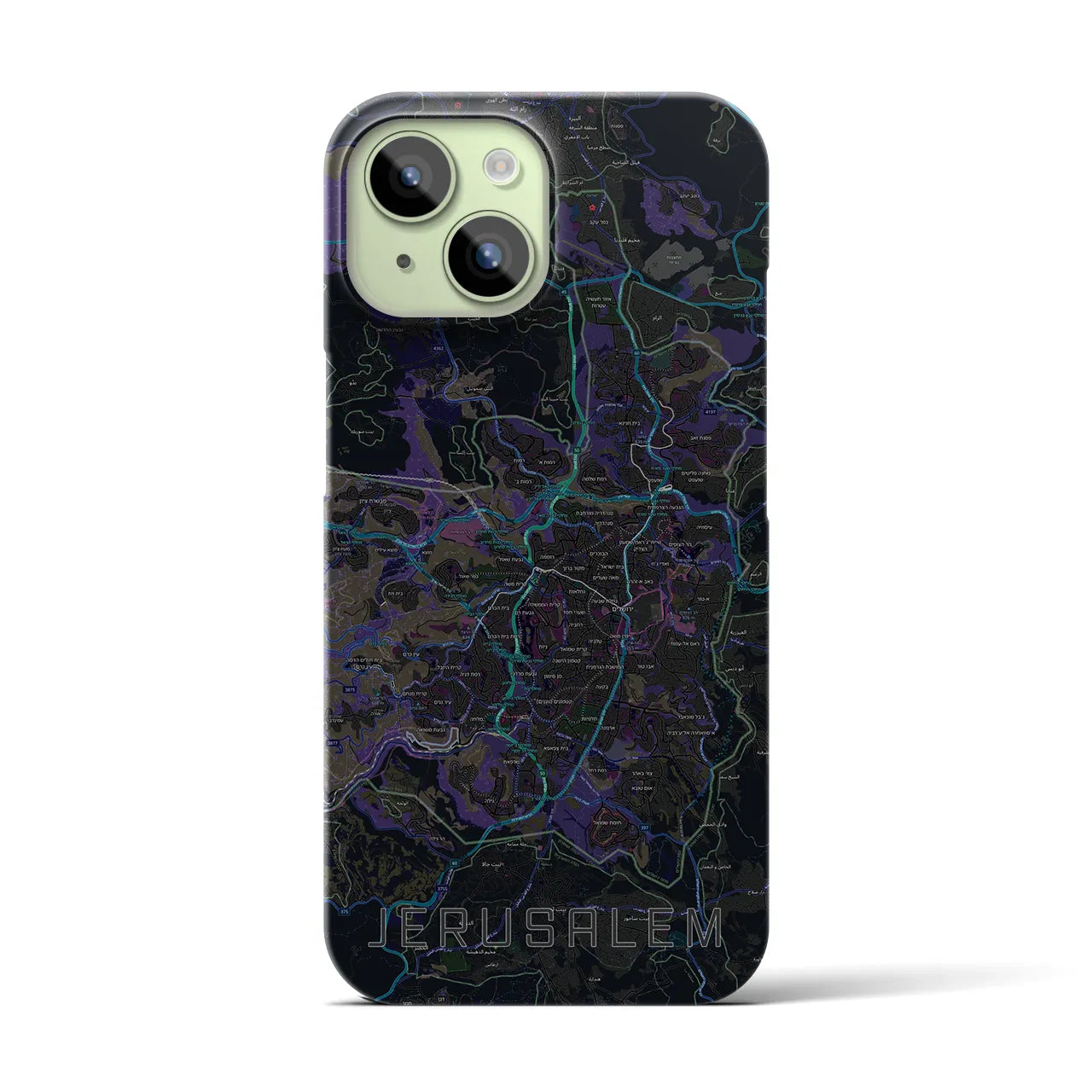 【エルサレム(イスラエル)】地図柄iPhoneケース(バックカバータイプ)