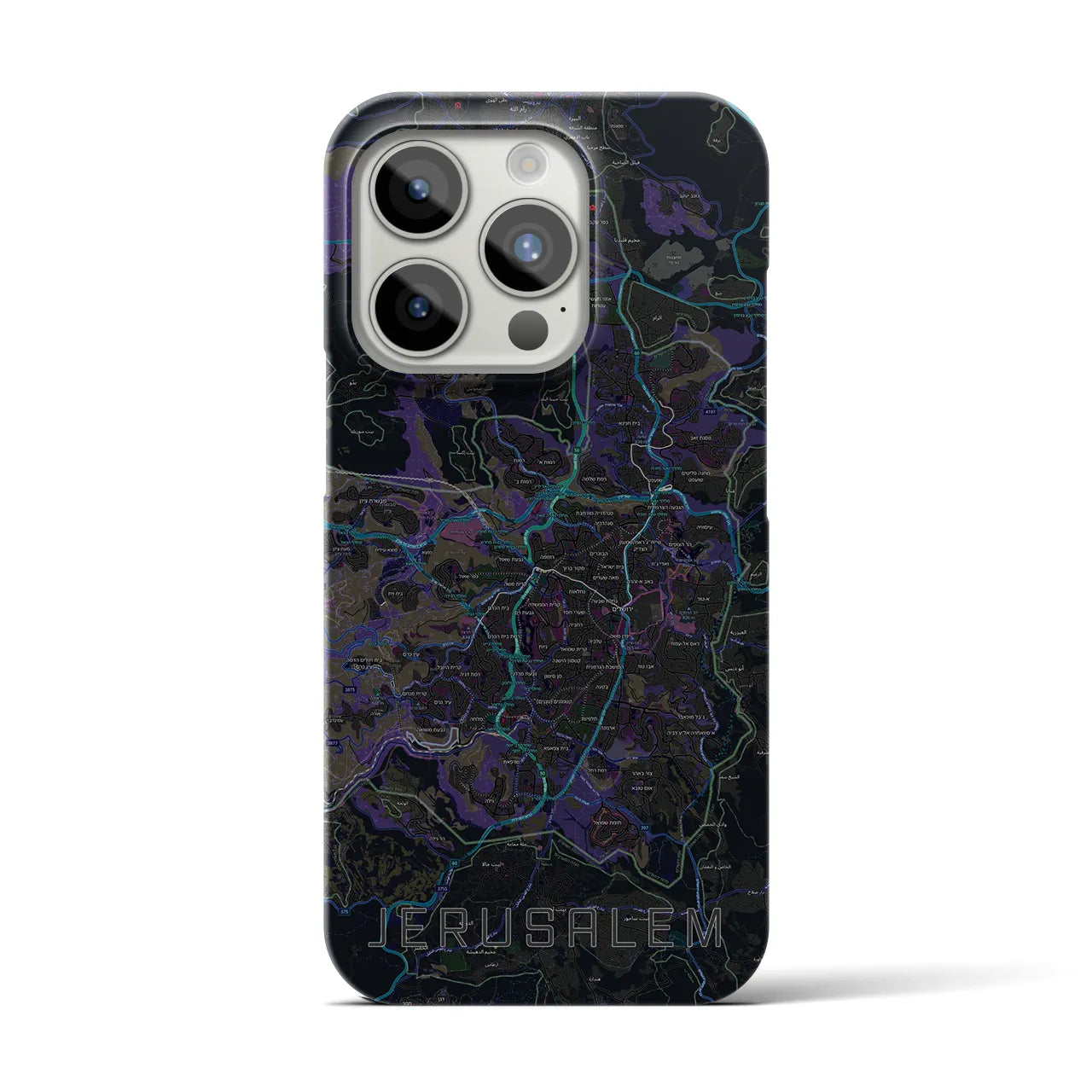 【エルサレム(イスラエル)】地図柄iPhoneケース(バックカバータイプ)