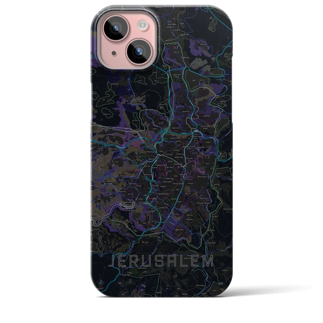 【エルサレム(イスラエル)】地図柄iPhoneケース(バックカバータイプ)