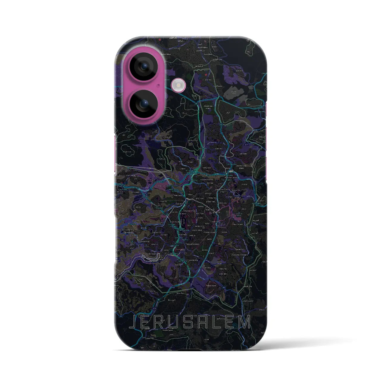 【エルサレム(イスラエル)】地図柄iPhoneケース(バックカバータイプ)
