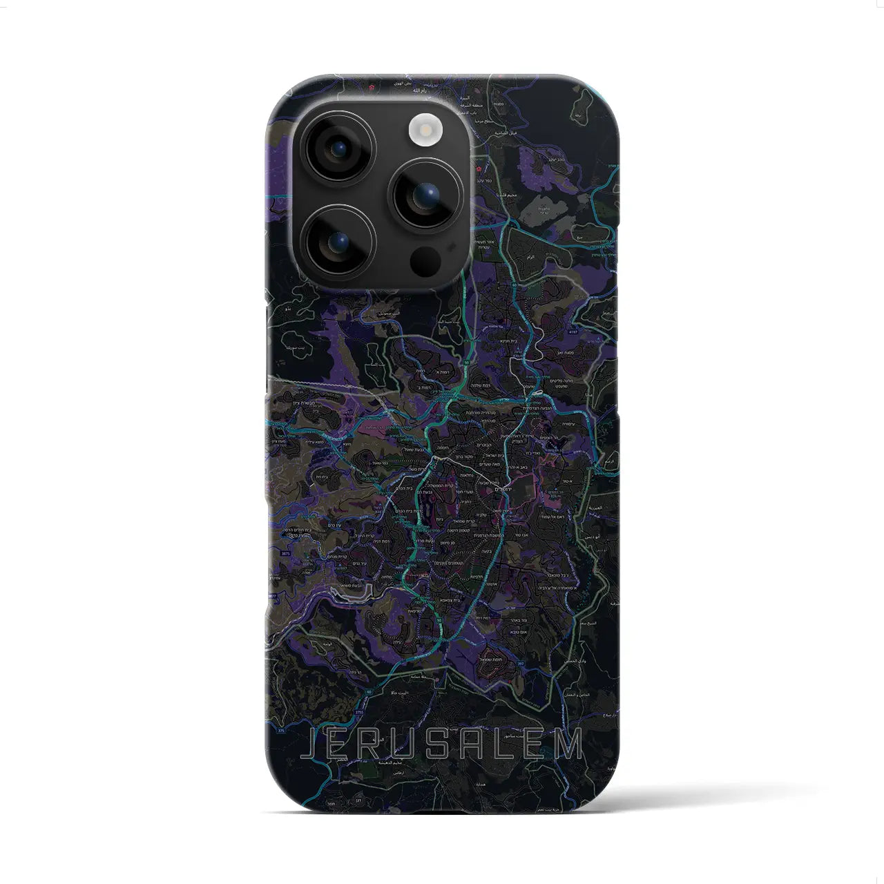 【エルサレム(イスラエル)】地図柄iPhoneケース(バックカバータイプ)