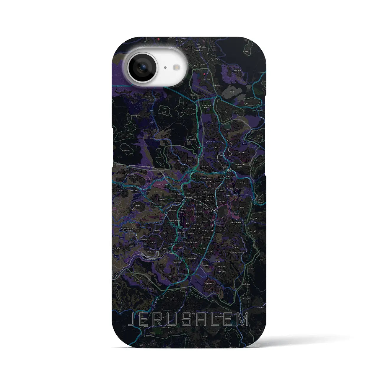 【エルサレム(イスラエル)】地図柄iPhoneケース(バックカバータイプ)