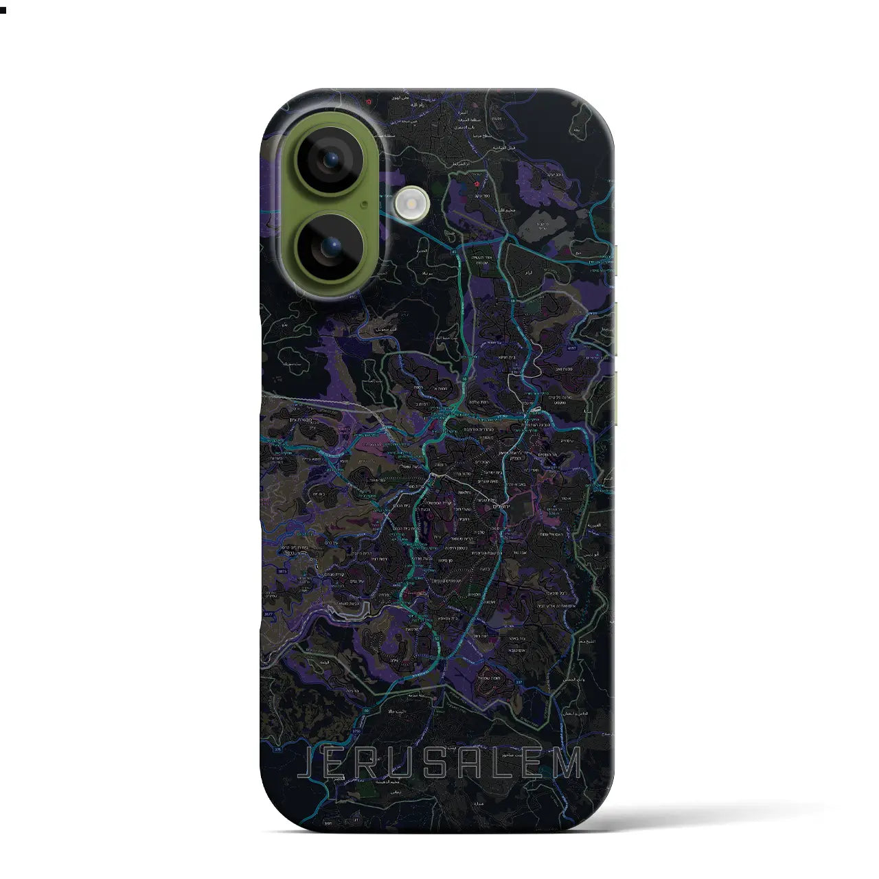 【エルサレム(イスラエル)】地図柄iPhoneケース(バックカバータイプ)